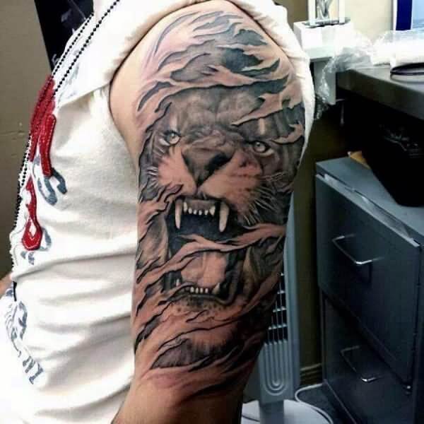 Top 12+ Lion Half Sleeve Tattoo Designs - PetPress